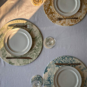 Dessous de verre - Toile de Jouy Turquoise – Image 2