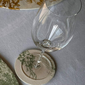 Dessous de verre - Toile de Jouy Vert