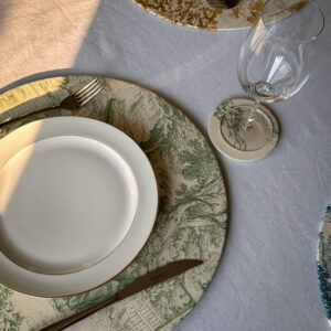 Dessous de verre - Toile de Jouy Vert – Image 3