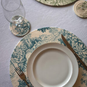 Dessous de verre - Toile de Jouy Turquoise – Image 3