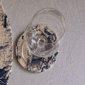 Dessous de verre - Toile de Jouy Bleu