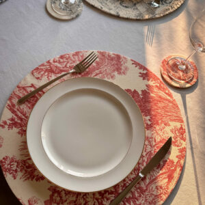 Set de table - Toile de Jouy Rouge – Image 3