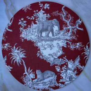 Set de table - Toile de Jouy Éléphant Rouge