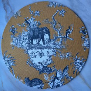 Set de table - Toile de Jouy Éléphant Jaune