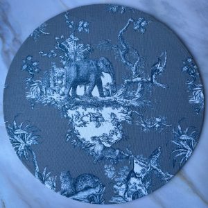 Set de table - Toile de Jouy Éléphant Gris