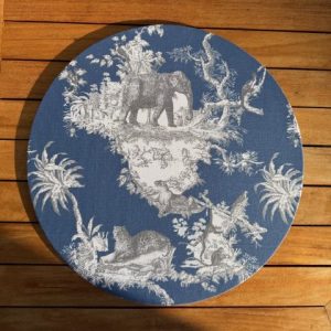 Set de table - Toile de Jouy Éléphant Bleu