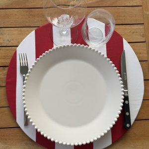 Set de table - Rayures Larges Rouges
